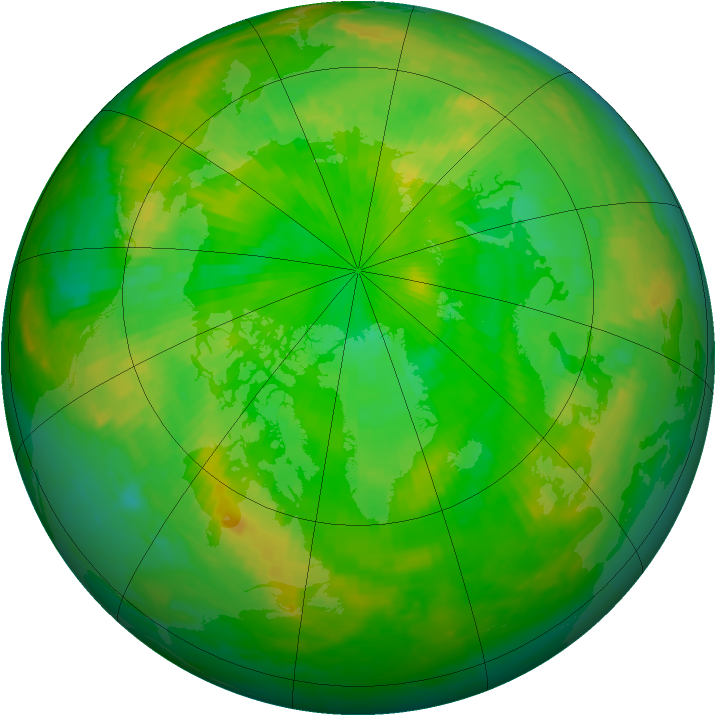 Arctic ozone map for 02 July 2003